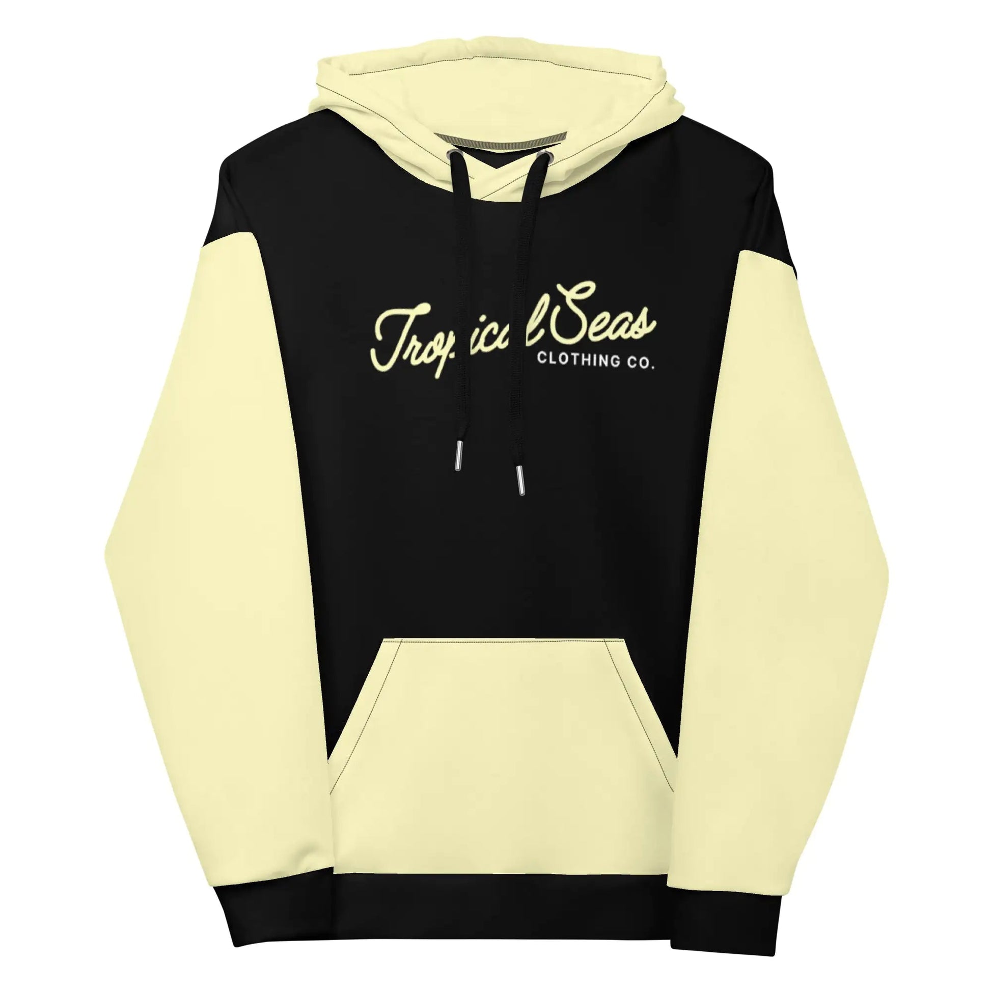 Cream Yellow Two-Tone Tropical Seas Hoodie WEM Support (www.WEM.support)