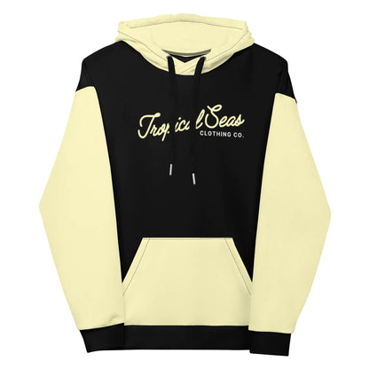 Cream Yellow Two-Tone Tropical Seas Hoodie WEM Support (www.WEM.support)