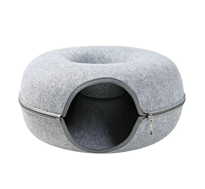 Round Woolen Cat Nest & Tunnel HejK.com Marketplace LLC