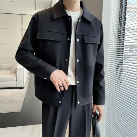Premium Short Woolen Overcoat