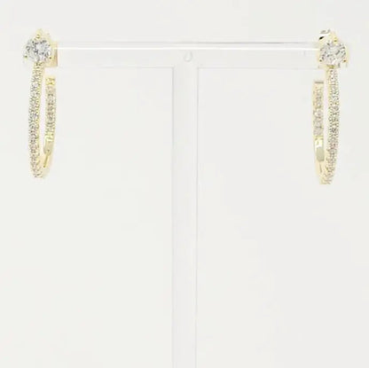 Diamond On Top Hoop Earrings WEM Support (www.WEM.support)