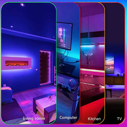 Barra de Luz Neon LED RGB com WiFi, Controle por App e Voz, Sincronização com Música – Ideal para Iluminação de Fundo de TV e Decoração de Ambientes WEM Support (www.WEM.support)