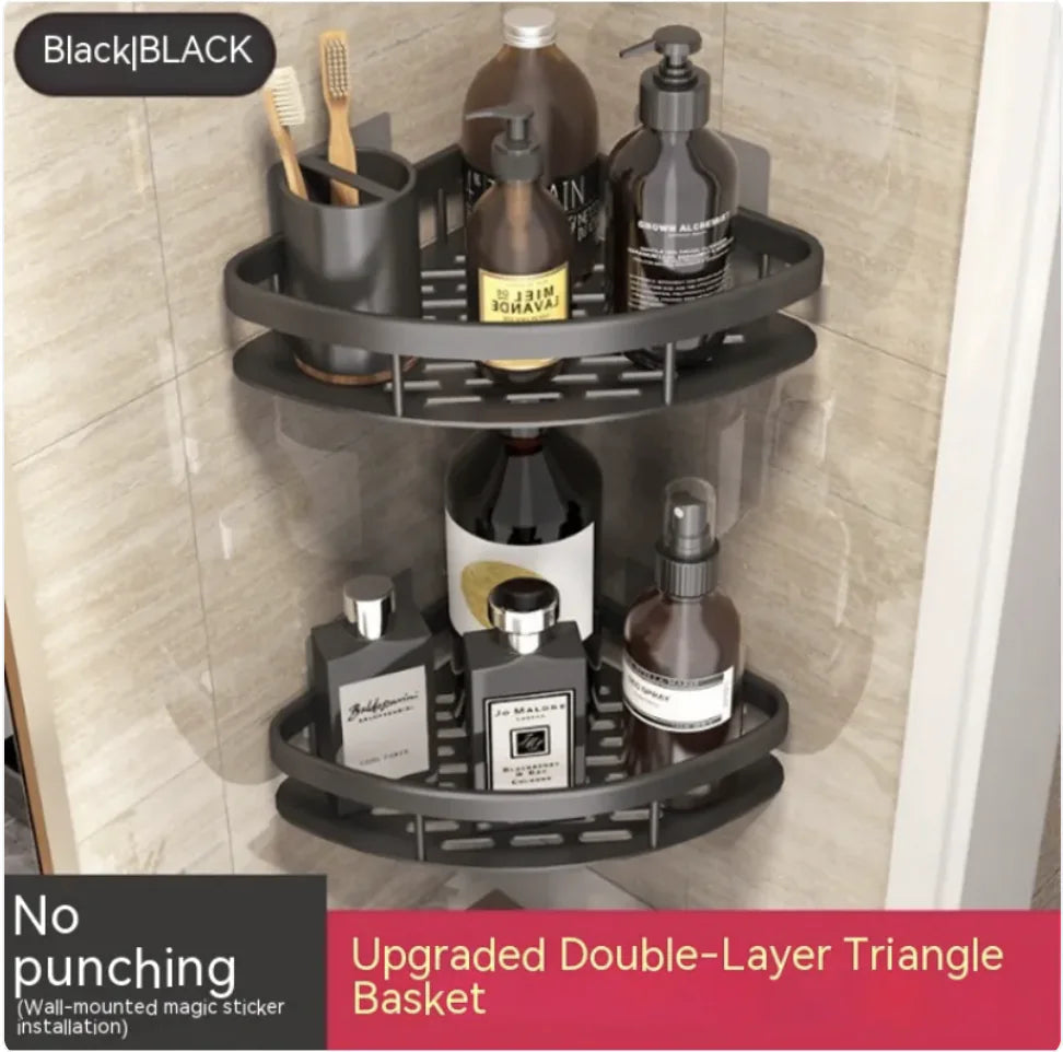 Punch-Free Bathroom Storage Rack WEM Support (www.WEM.support)