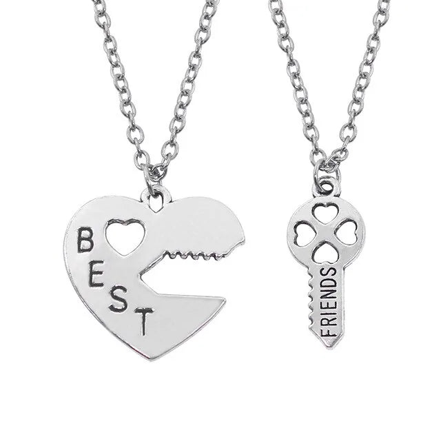 Star Moon Best Friend Pendant Necklace Set WEM Support (www.WEM.support)
