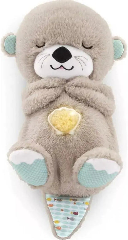 Otter de Pelúcia Musical Máquina de Som Soothe 'n Snuggle Portátil com Detalhes Sensoriais, Música, Luzes e Movimento de Respiração Rítmica WEM Support (www.WEM.support)