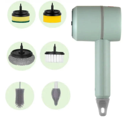 PowerScrub Electric Cleaning Brush - Multifunctional Scouring Pad WEM Support (www.WEM.support)