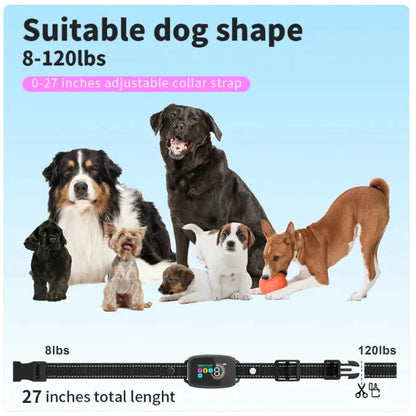 Smart Rechargeable Anti-Bark Dog Collar with HD Display & Waterproof Design WEM Support (www.WEM.support)