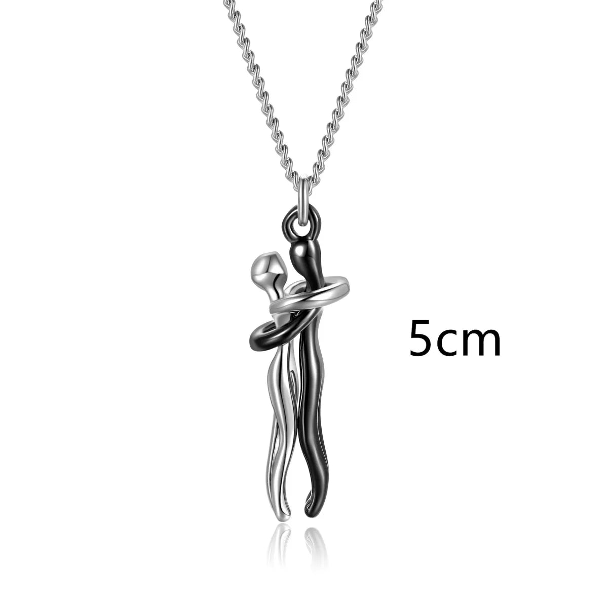 Couple Hugging Pendant Necklace for Women WEM Support (www.WEM.support)