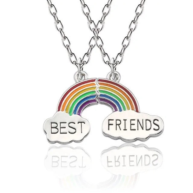 Star Moon Best Friend Pendant Necklace Set WEM Support (www.WEM.support)