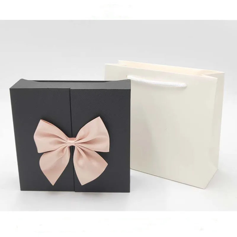 Rose double door jewelry gift box necklace box WEM Support (www.WEM.support)