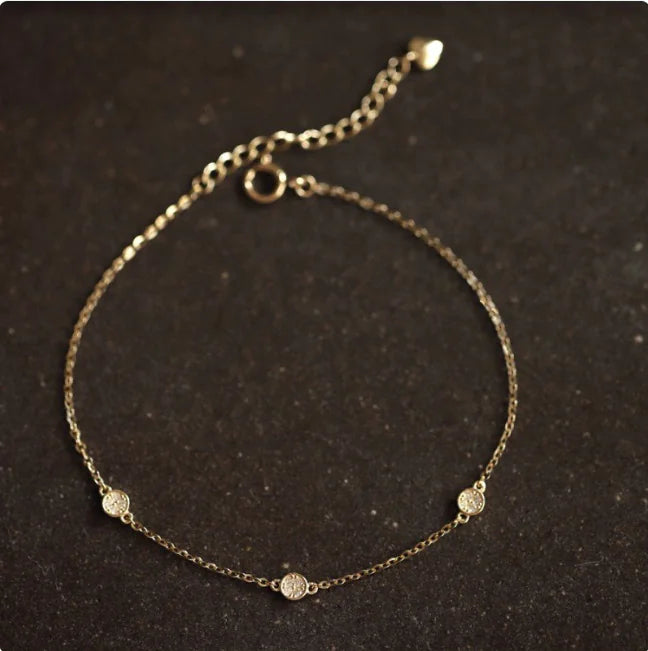 925 Sterling Silver Gold-Plated Bracelet WEM Support (www.WEM.support)