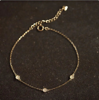 925 Sterling Silver Gold-Plated Bracelet WEM Support (www.WEM.support)