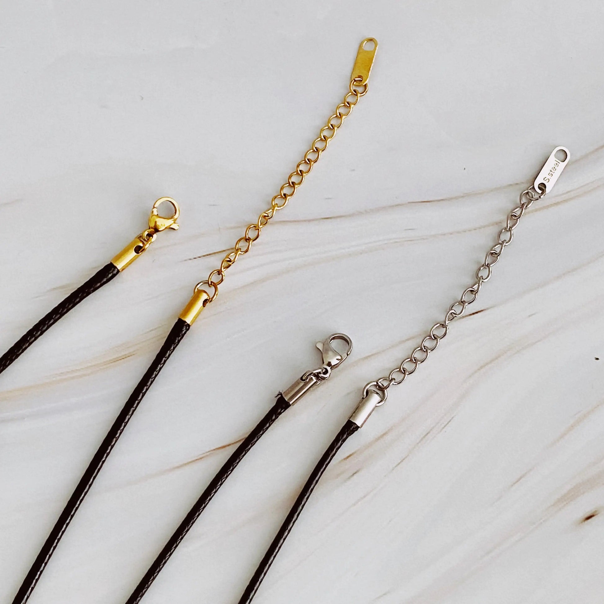 Black Cord Heart Drop Necklace WEM Support (www.WEM.support)