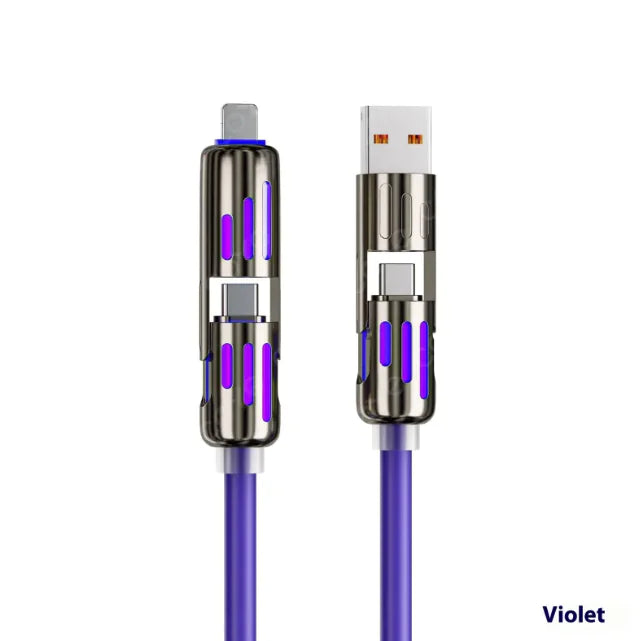 4-in-1 Fast Charge Data Cable – 240W WEM Support (www.WEM.support)