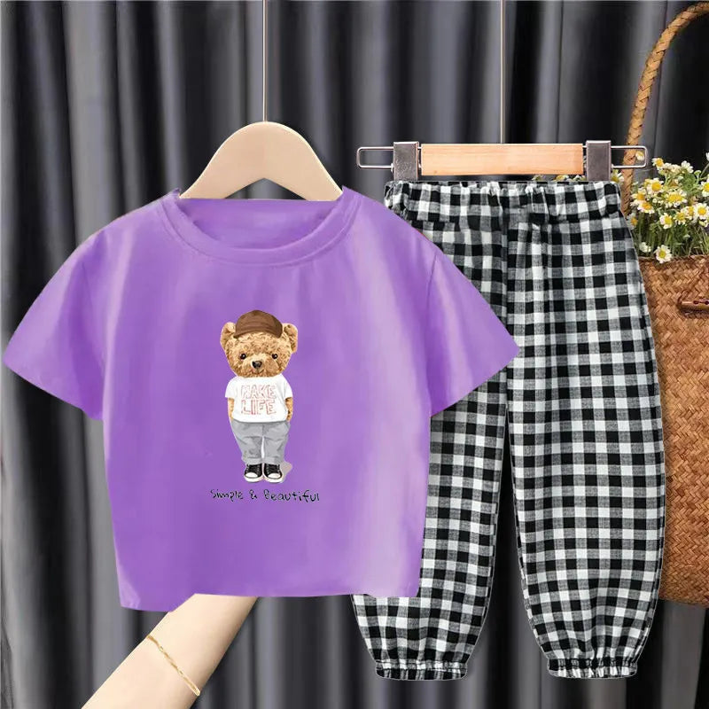 Children's Loose Plaid Two-Piece Suit HejK.com Marketplace LLC