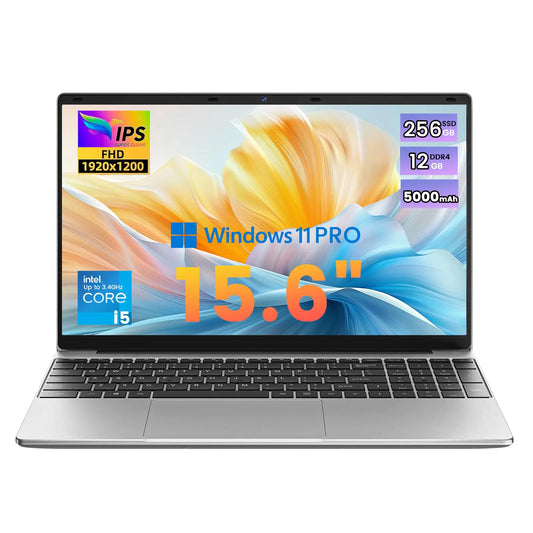 Azeyou Laptop Computer15.6" Laptop Alder Lake-N95 Quad Core CPU(Up to 3.4GHz) 12GB RAM 256GB SSD1080P FHD Laptop Windows 11 ProFull Function Type-C2.4G/5G WiFi BT5.0USB3.0