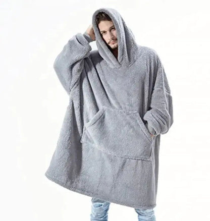 Comfortable Loose Double-Sided Fleece Thicker Wearable Blanket WEM Support (www.WEM.support)