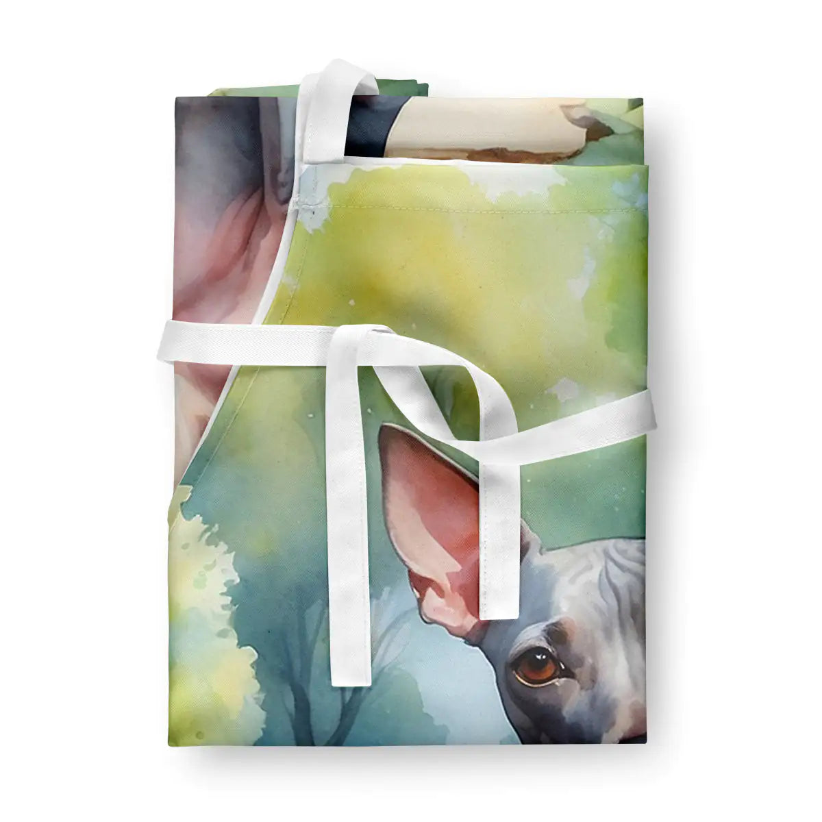 American Hairless Terrier Spring Garden Apron WEM Support (www.WEM.support)