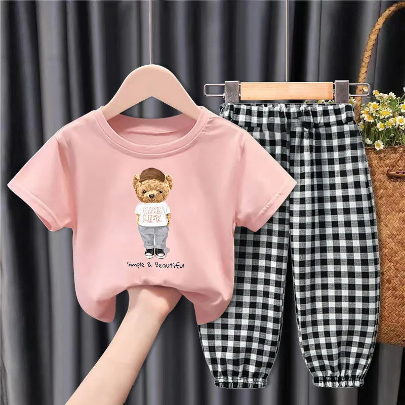 Children's Loose Plaid Two-Piece Suit HejK.com Marketplace LLC