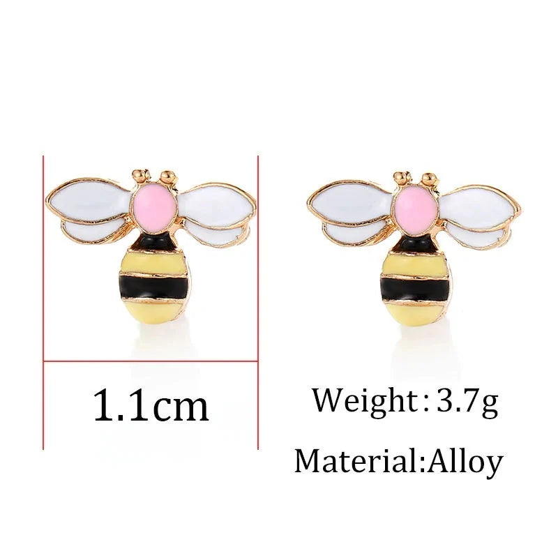 Enamel Bee Earring WEM Support (www.WEM.support)
