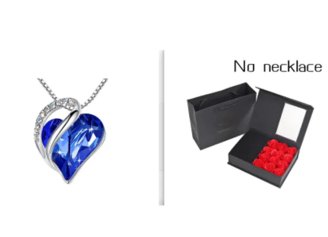 CrystalHeart Heart-Shaped Pendant Necklace WEM Support (www.WEM.support)