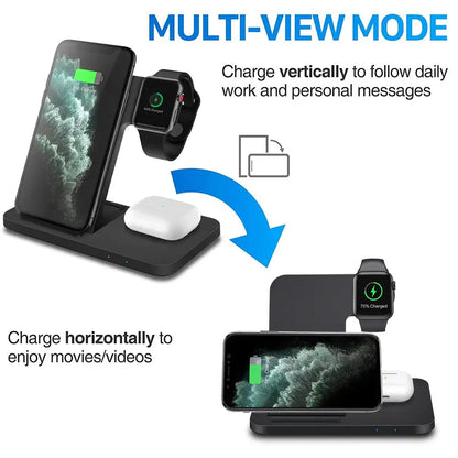 3-in-1 Wireless Fast Charging Dock Station WEM Support (www.WEM.support)