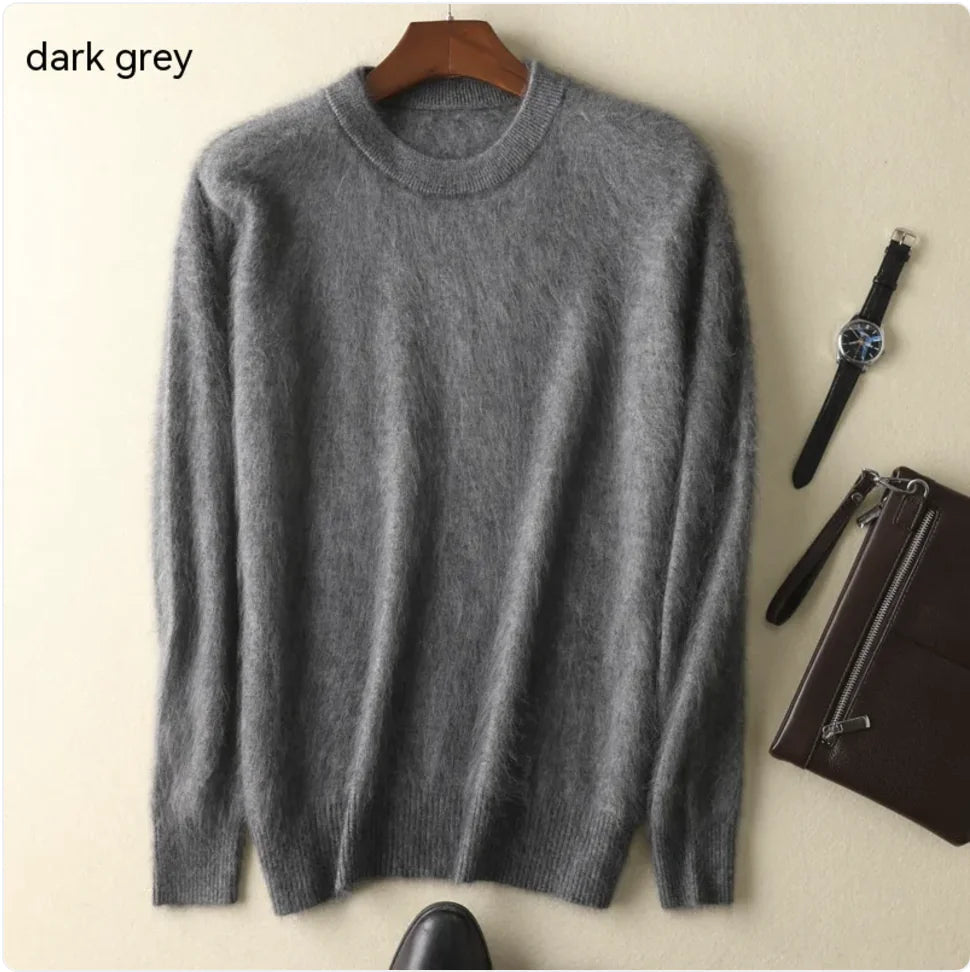 Thick Cashmere Round Neck Sweater WEM Support (www.WEM.support)