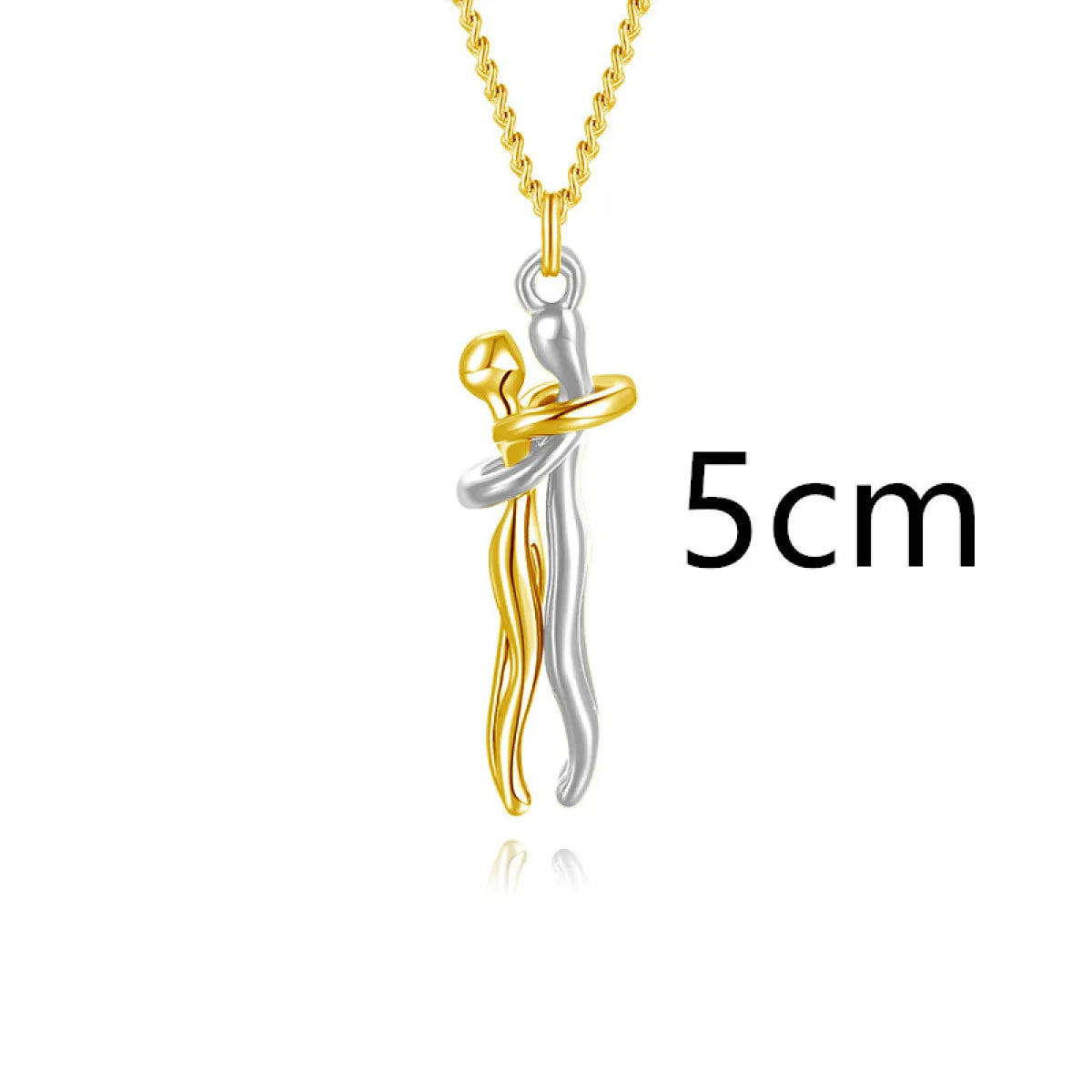 Couple Hugging Pendant Necklace for Women WEM Support (www.WEM.support)