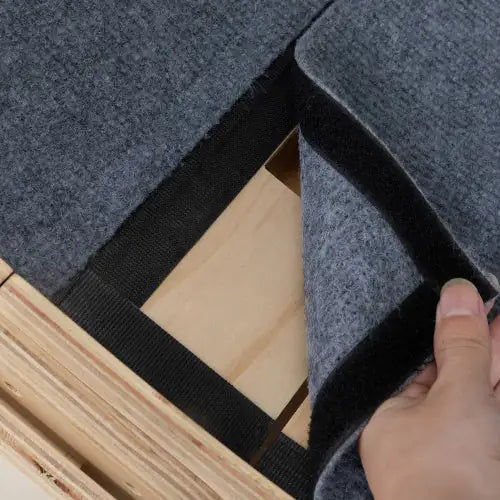 The Large Cat Running Wheel Is Suitable For Indoor Cats, Sturdy, Quiet And Lightweight, With Natural Wood Color WEM Support (www.WEM.support)