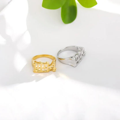 Stainless Steel Ring Year WEM Support (www.WEM.support)