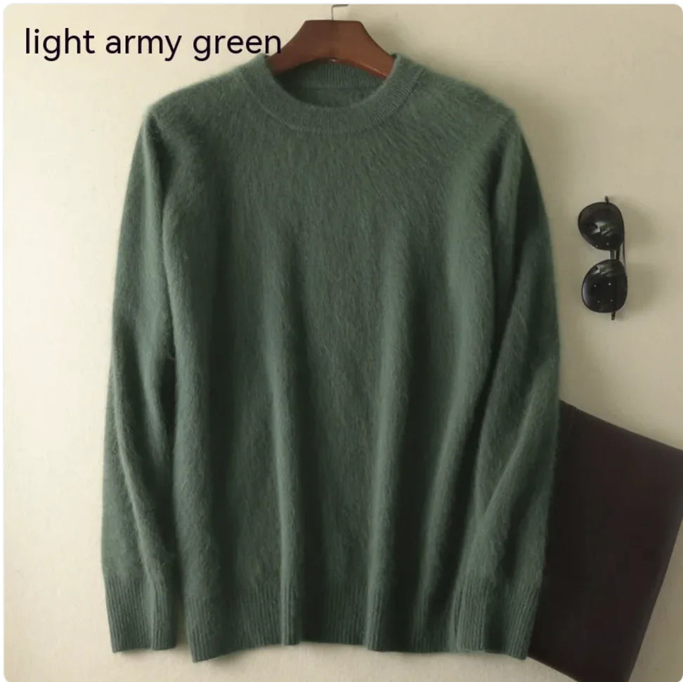 Thick Cashmere Round Neck Sweater WEM Support (www.WEM.support)