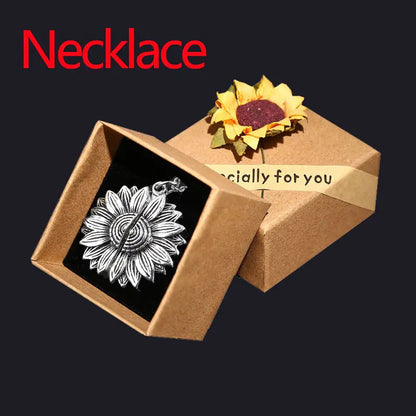 Sunflower Necklace And Hidden Message Necklace WEM Support (www.WEM.support)