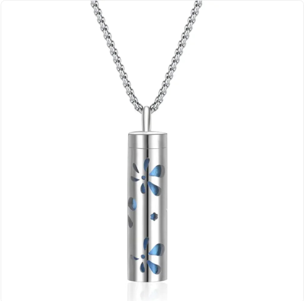 316L Stainless Steel Perfume Oil Diffuser Necklace WEM Support (www.WEM.support)