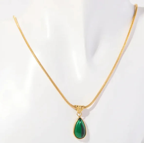 Blue Ocean Water Drop Necklace WEM Support (www.WEM.support)