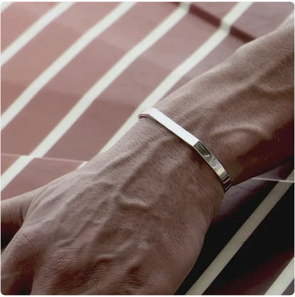 Men's Minimalist Geometric Stainless Steel Bracelet WEM Support (www.WEM.support)