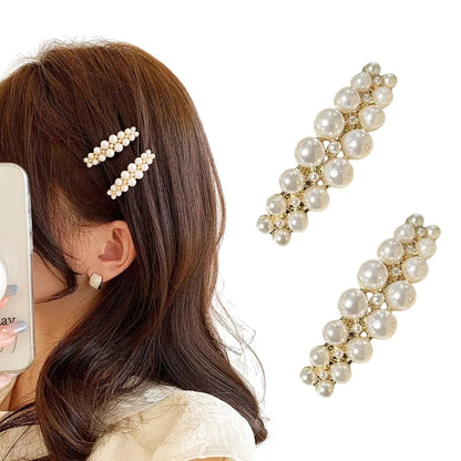 Yusier 2PCS Pequeñas Horquillas de Perla Elegantes Accesorios Joyería Francesa para el Cabello para Mujeres, Fiestas de Boda y Pasadores de Pelo HejK.com