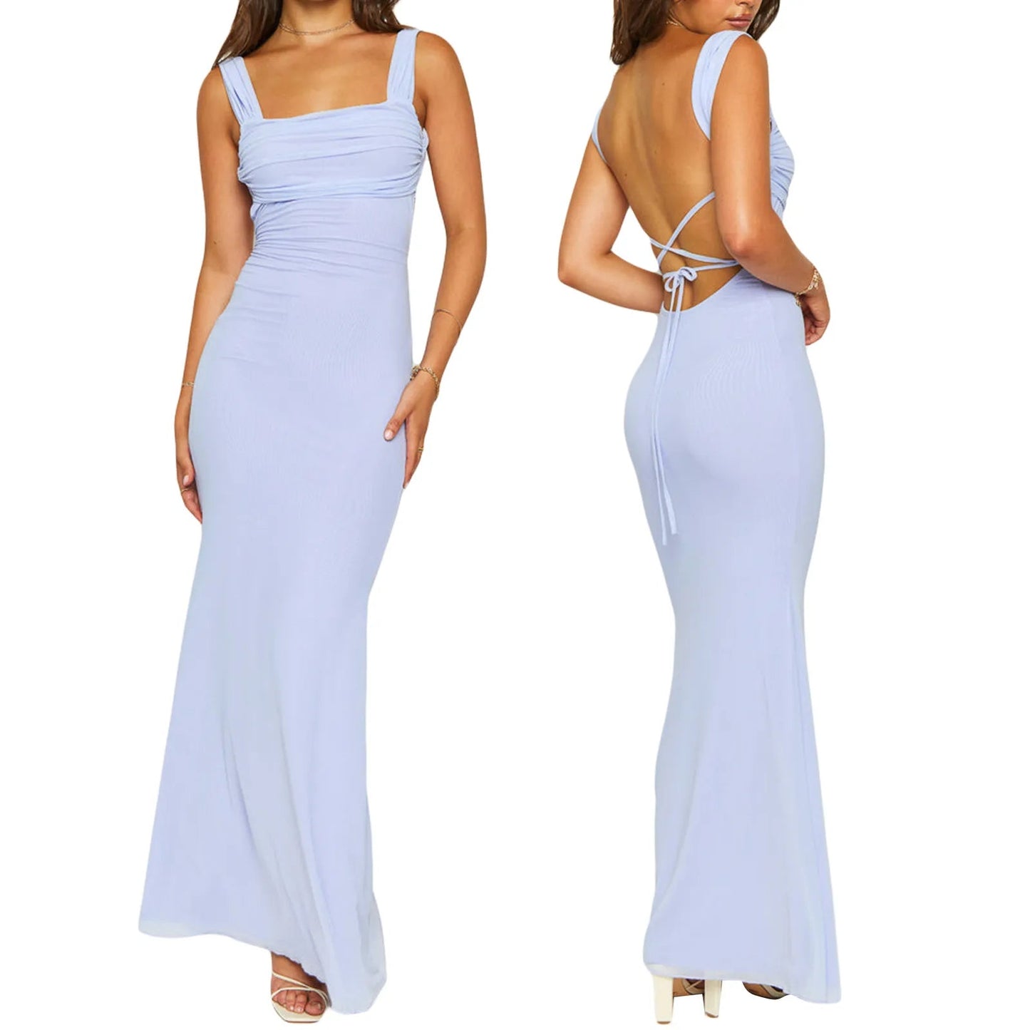 Chic Solid Sling Dress HejK.com Marketplace LLC