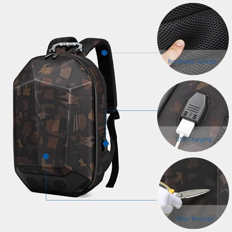 Multifunktions-Reiserucksack mit USB Bluetooth WEM Support (www.WEM.support)