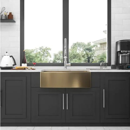 Stainless Steel Apron Front Farmhouse Sink - Prohibited On Amazon WEM Support (www.WEM.support)