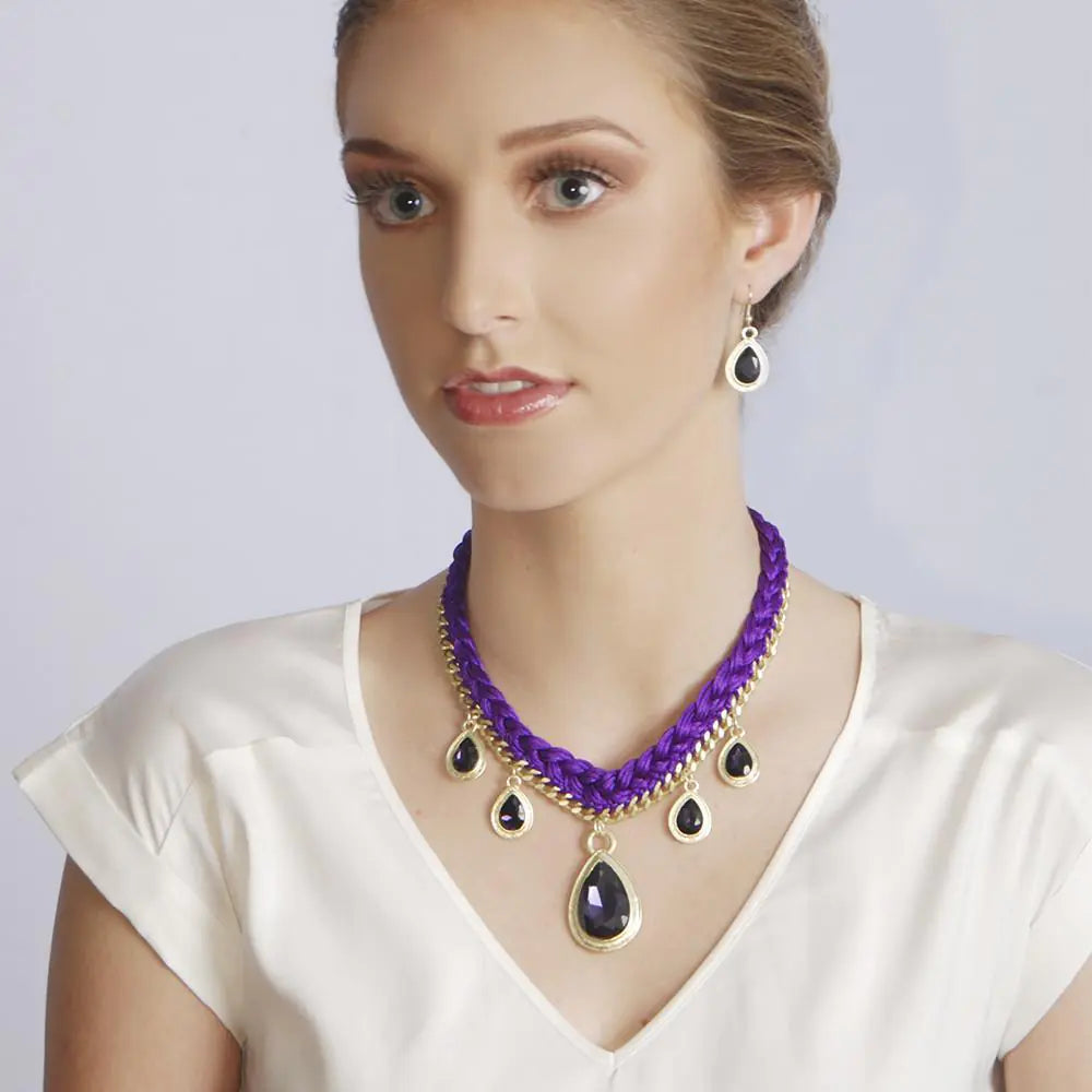 Droplets Necklace and Earrings Set WEM Support (www.WEM.support)