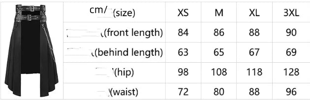 European And American Dark Rock Ashes Gothic Skirt