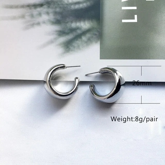 Street Style CC Hoop Earrings WEM Support (www.WEM.support)