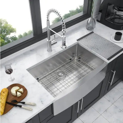 Stainless Steel Apron Front Farmhouse Sink - Prohibited For Sale On Amazon WEM Support (www.WEM.support)