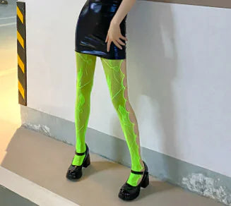 Thin Hollow Flower Print Stockings Base WEM Support (www.WEM.support)