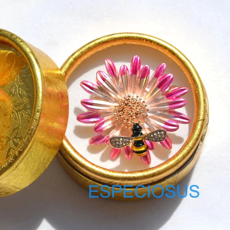 Bee in Pink Flower WEM Support (www.WEM.support)