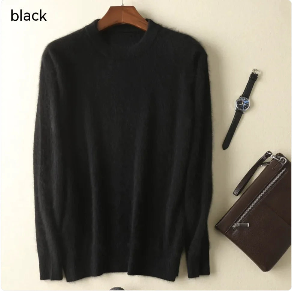 Thick Cashmere Round Neck Sweater WEM Support (www.WEM.support)