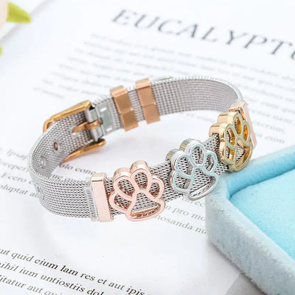 Stainless Steel Keeper Strap Footprint Beads WEM Support (www.WEM.support)