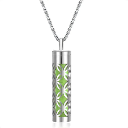 316L Stainless Steel Perfume Oil Diffuser Necklace WEM Support (www.WEM.support)