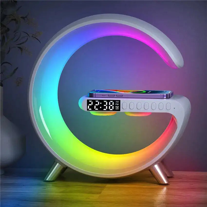 Smart Lamp with Wireless Charger and Bluetooth Speaker WEM Support (www.WEM.support)
