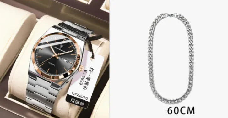 SlimLine Waterproof Quartz Watch WEM Support (www.WEM.support)